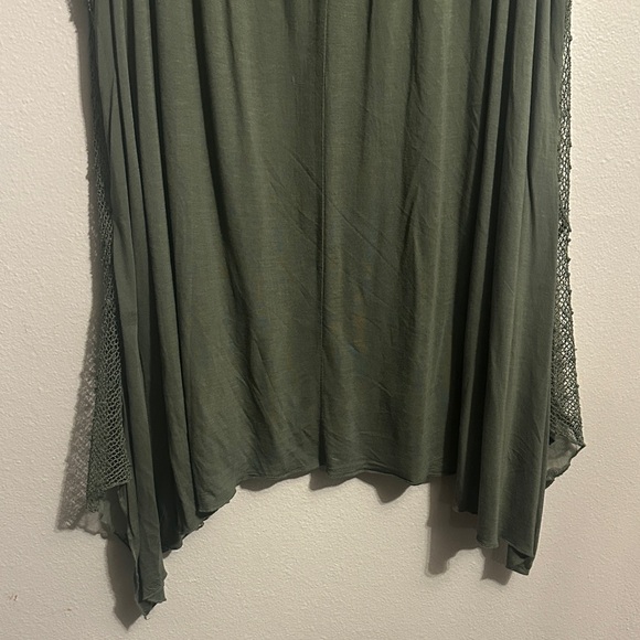 Cupio Olive Green Crochet Layered Tank - Picture 11 of 14